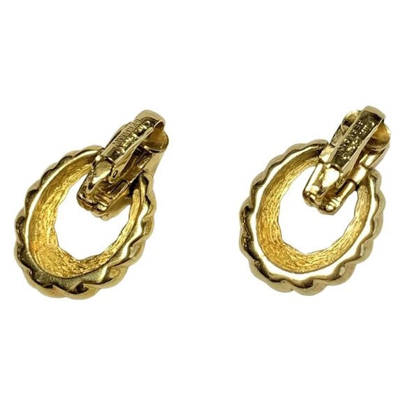 DIOR/ChristianDior - Gold Hardware Clip On Earrings 150-081325 - Picture 2 of 3